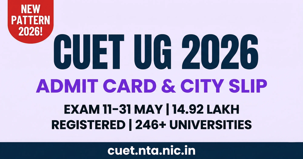 CUET UG 2026 Admit Card - Exam LIVE TODAY 11 May @cuet.nta.nic.in ...