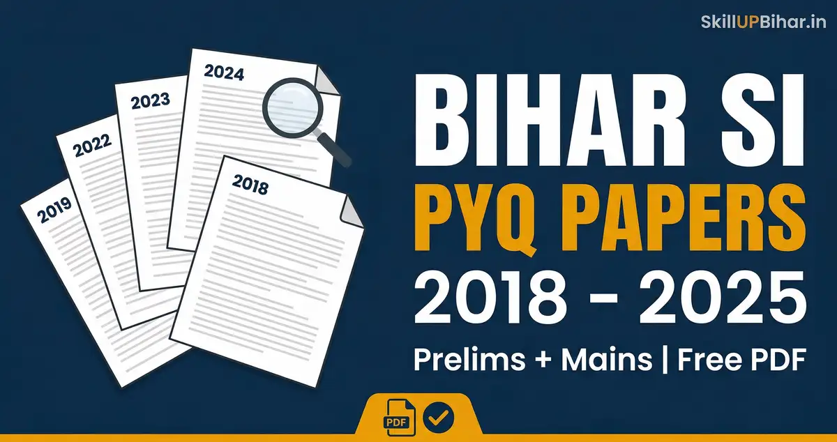 Bihar Daroga SI Previous Year Question Paper PDF Download - Prelims ...