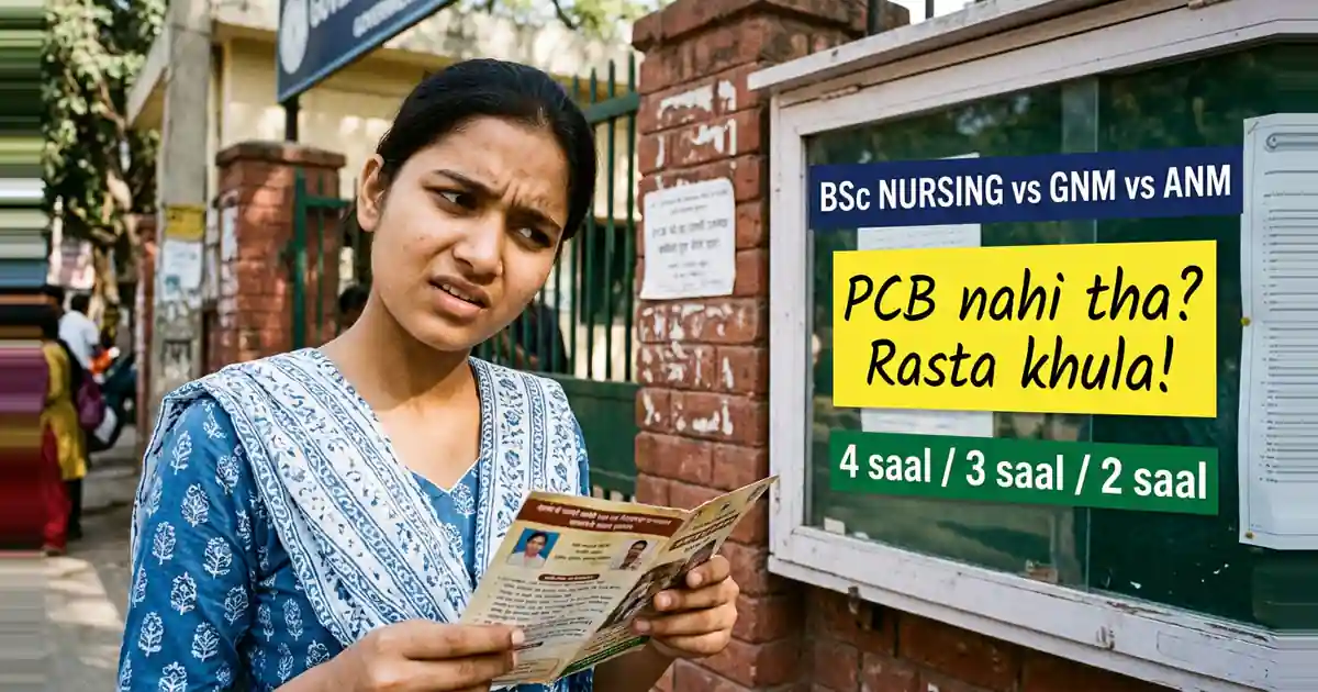 BSc Nursing, GNM Ya ANM - Teenon Ka Darwaza Alag Hai, Aur Ek Me PCB Na Ho To Bhi Raasta Khula Rehta Hai