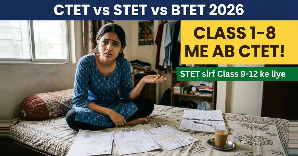 CTET, STET Ya BTET - Kaun Sa Dena Hai Ye Aapki Class Tay Karti Hai, Aapki Pasand Nahi