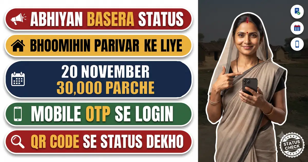 Abhiyan Basera-2 Status Check 2026 - Aavedan Sankhya Aur QR Code Se Dekhein: Lambit, Swikrit, Asvikrit, Aavantan Yogya Ya Aavantit Ka Matlab