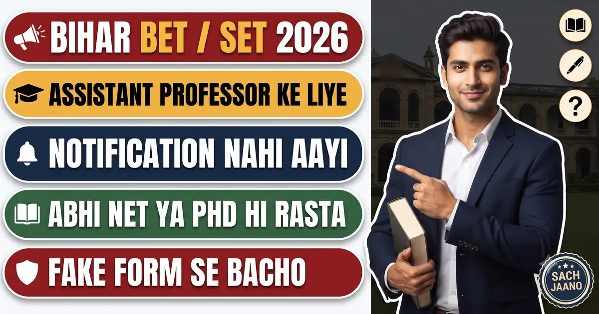 Bihar BET/SET 2026 - Assistant Professor Ke Liye Rajya Patrata Pariksha Abhi Ghoshit Nahi; Statute Me Sirf 'Agar Hui To' Likha Hai