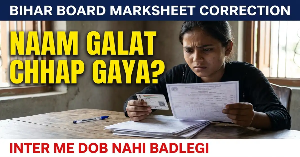 Bihar Board Ki Marksheet Me Naam Ya Janm Tithi Galat Hai? Paanch Kaagaz Sabke Liye Lagte Hain - Aur Inter Me Janm Tithi Sudharne Ka Prawadhan Hi Nahi Hai