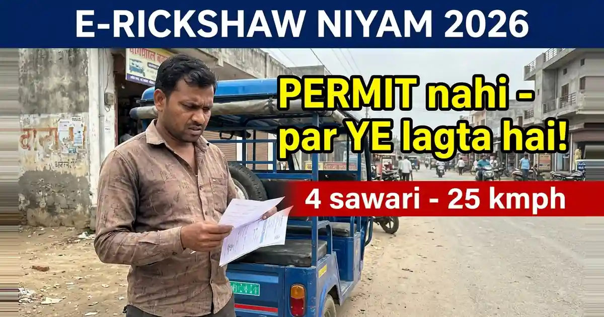 E-Rickshaw Ke Niyam Auto Se Alag Hain - Permit Nahi Lagta, Par Licence Aur Registration Se Chhoot Kisi Ko Nahi