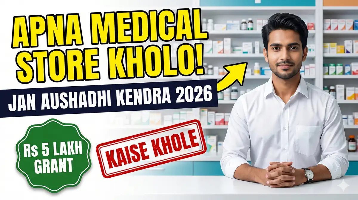Jan Aushadhi Kendra 2026 - Kaise Khole, Apply + Rs 5 Lakh Grant (Generic Medicine)