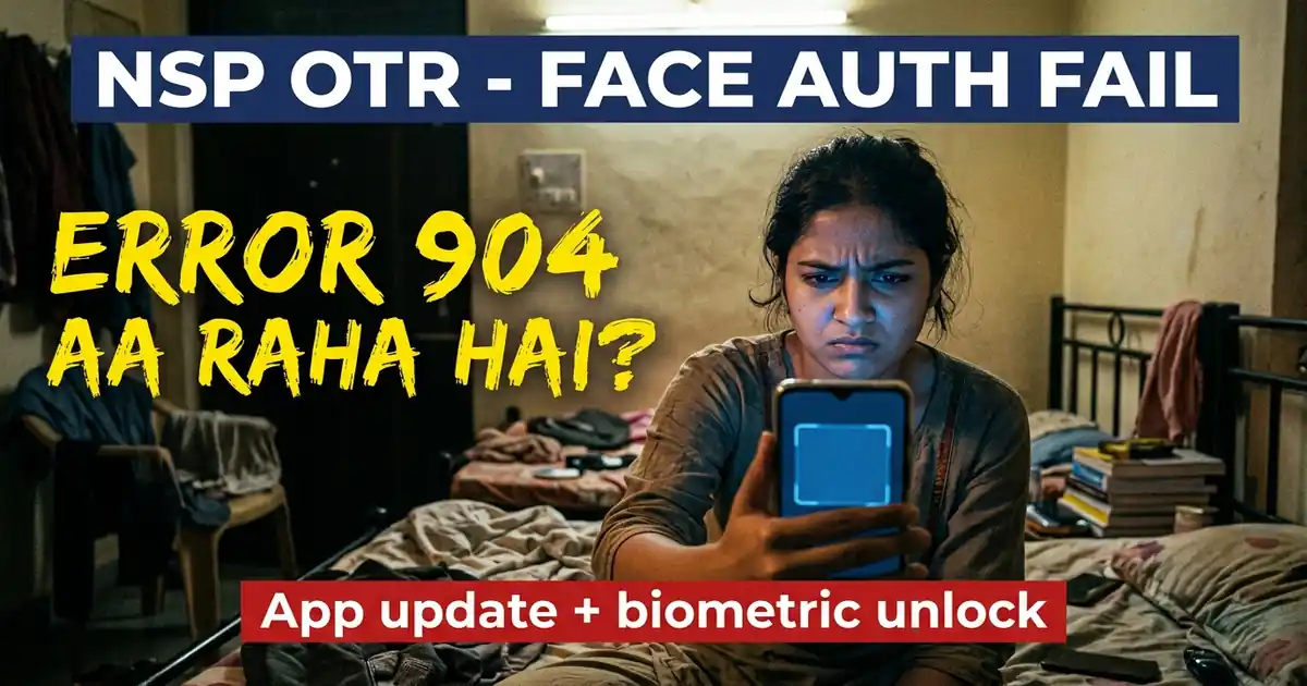 NSP OTR Face Authentication Fail Ho Raha Hai (Error 904 Aa Raha Hai): Do Asli Wajah Aur Unka Ilaj - Aur CSC Par Poora Kaam Sirf Rs 30 Me