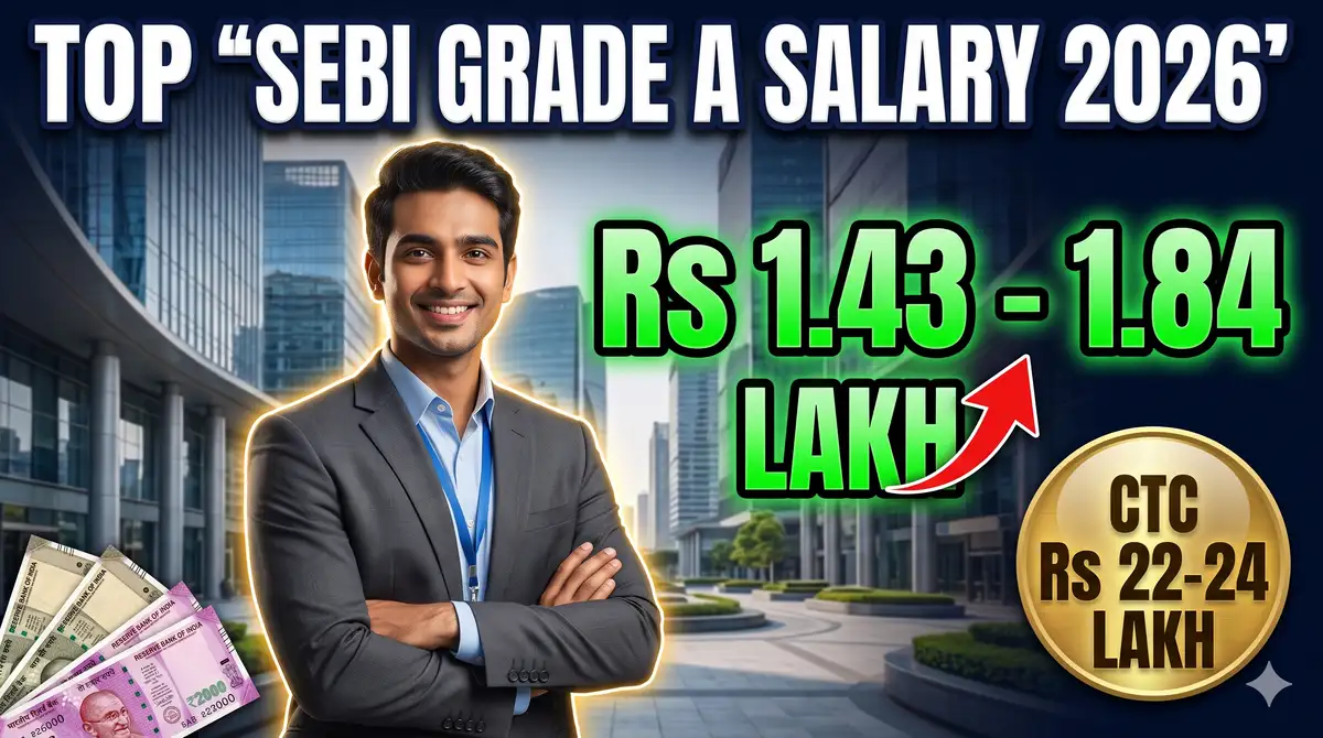 SEBI Grade A Salary 2026 - Basic Rs 62,500, In-Hand ~Rs 1.43-1.84 Lakh, CTC Rs 22-24L