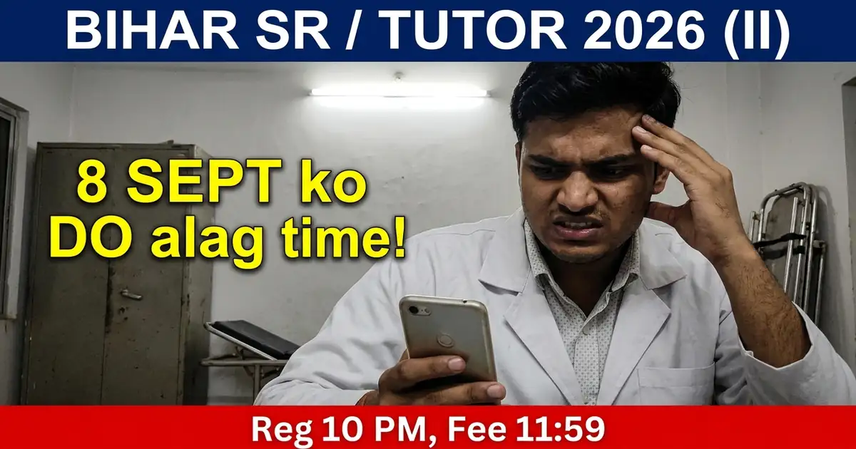 Senior Resident Aur Tutor Ki Dobara Bharti - Aur 8 September Ko Do Alag Samay Par Do Alag Cheezein Band Hoti Hain