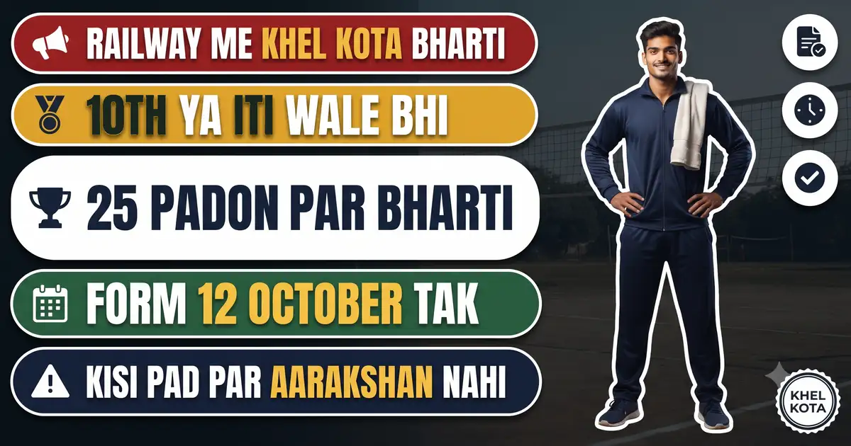 BLW Varanasi Sports Quota Bharti 2026-27 - 25 Pad, Form 12 October Tak; 10th Ya ITI Par Bhi Railway Ki Naukri, Par Koi Aarakshan Nahi Milega