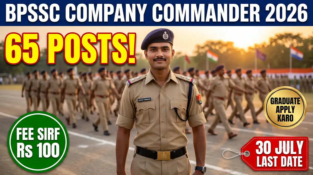 BPSSC Company Commander Recruitment 2026 - Bihar Home Guard 65 Posts, Apply by 30 July