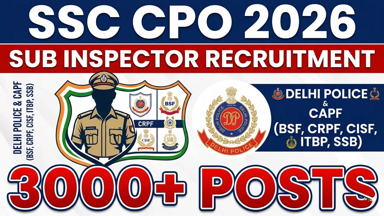 SSC CPO 2026 Recruitment - SI in Delhi Police & CAPF, 5000+ Posts SSC Recruitment