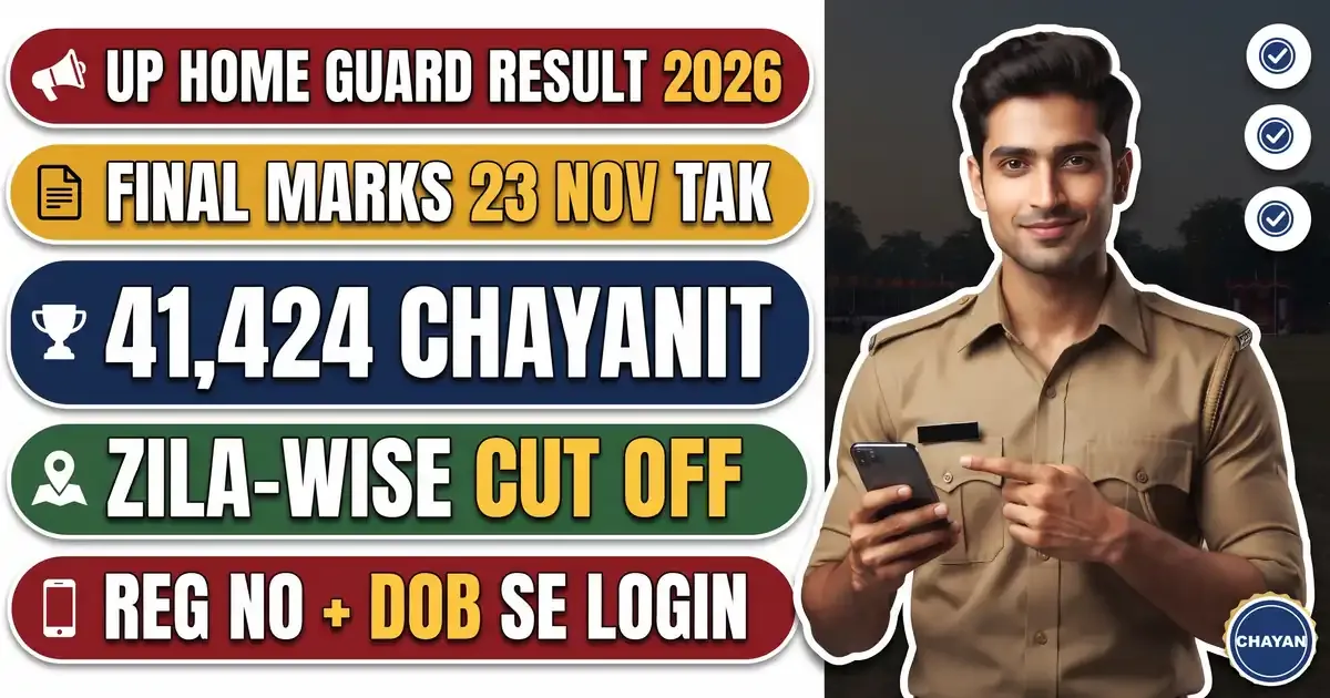 UP Home Guard Result 2026 Out - Final Marks Ka Link 23 November Tak Khula; 41,424 Chayanit, Zila-Wise Cut Off Aur Merit List Yahan Samjhein