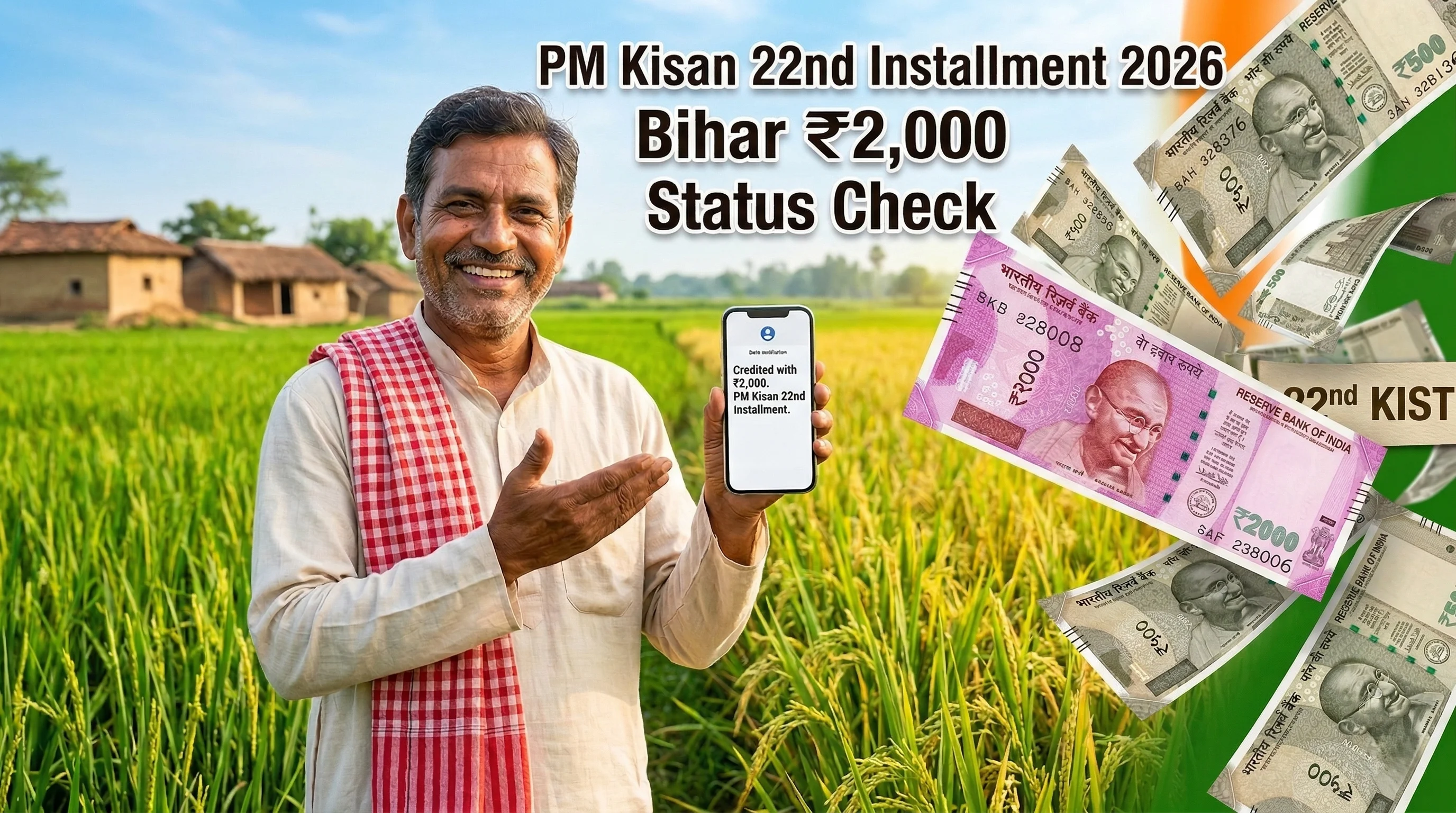 PM Kisan 22nd Installment 2026 - Bihar Status Check, ₹2,000 Kab Aayega