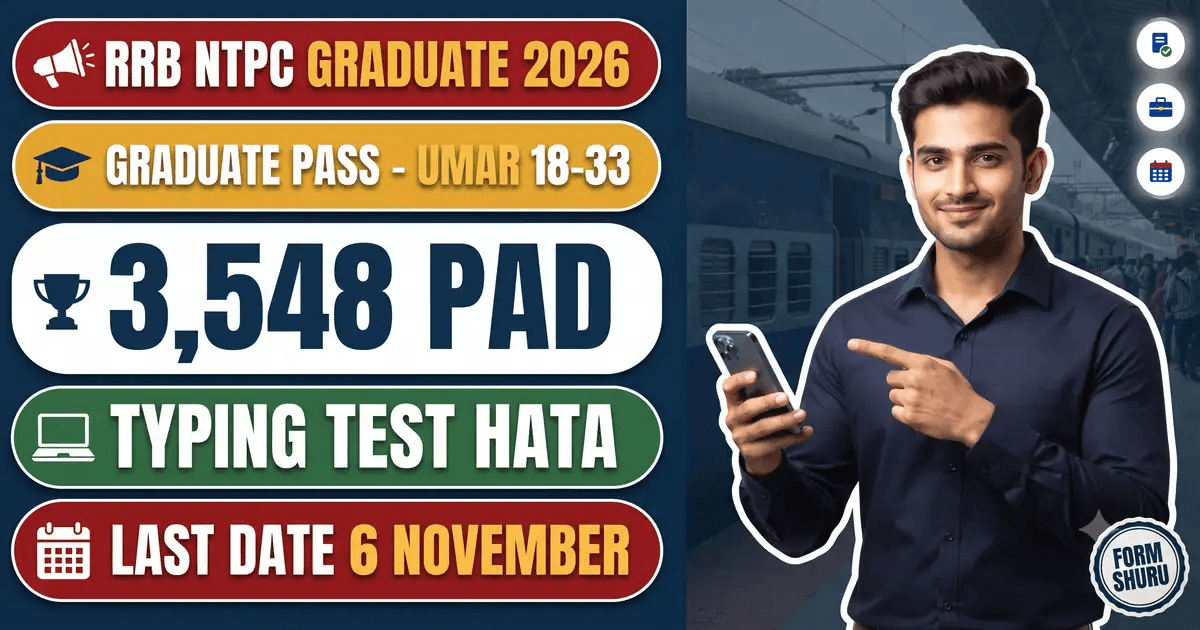 RRB NTPC Graduate Recruitment 2026 Apply Online (CEN 06/2026) - 3,548 ...
