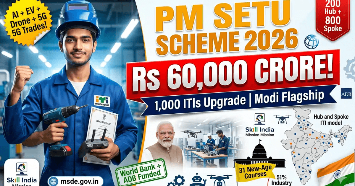 PM SETU Scheme 2026: Rs 60,000 Cr ITI Upgradation Guide | SkillUPBihar