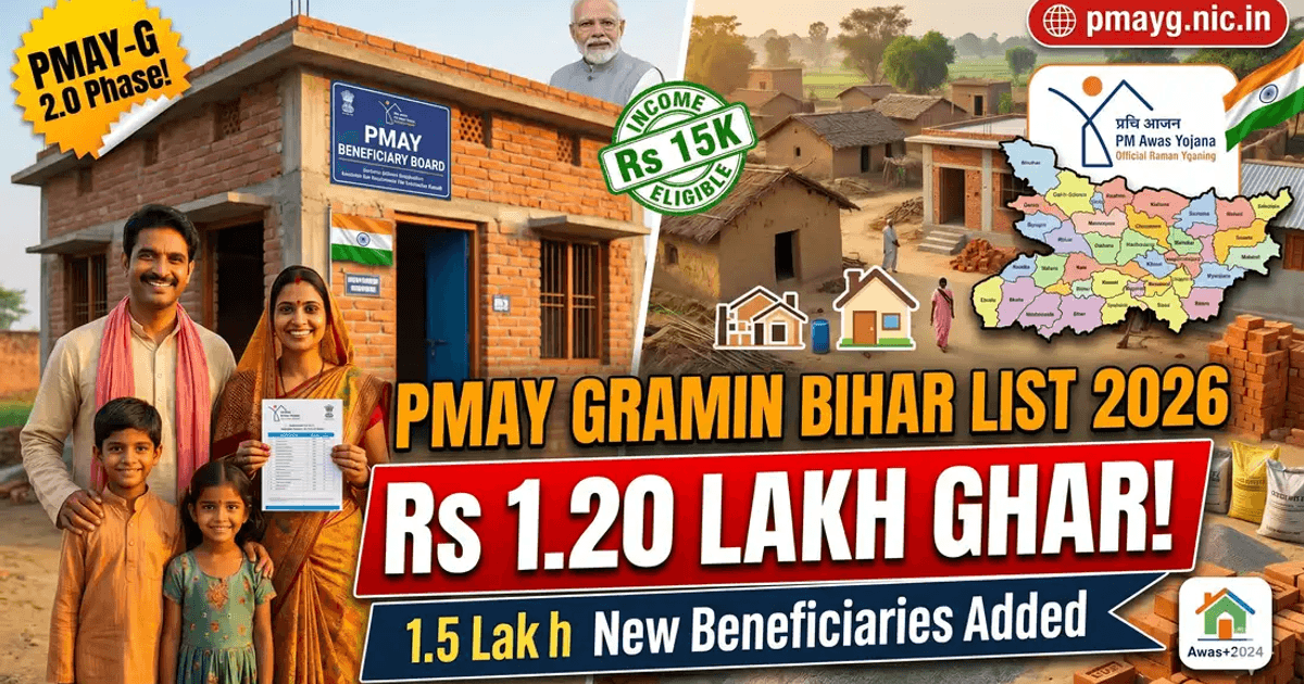 PMAY Gramin Bihar List 2026: Beneficiary Naam Search @pmayg.nic.in, Rs ...